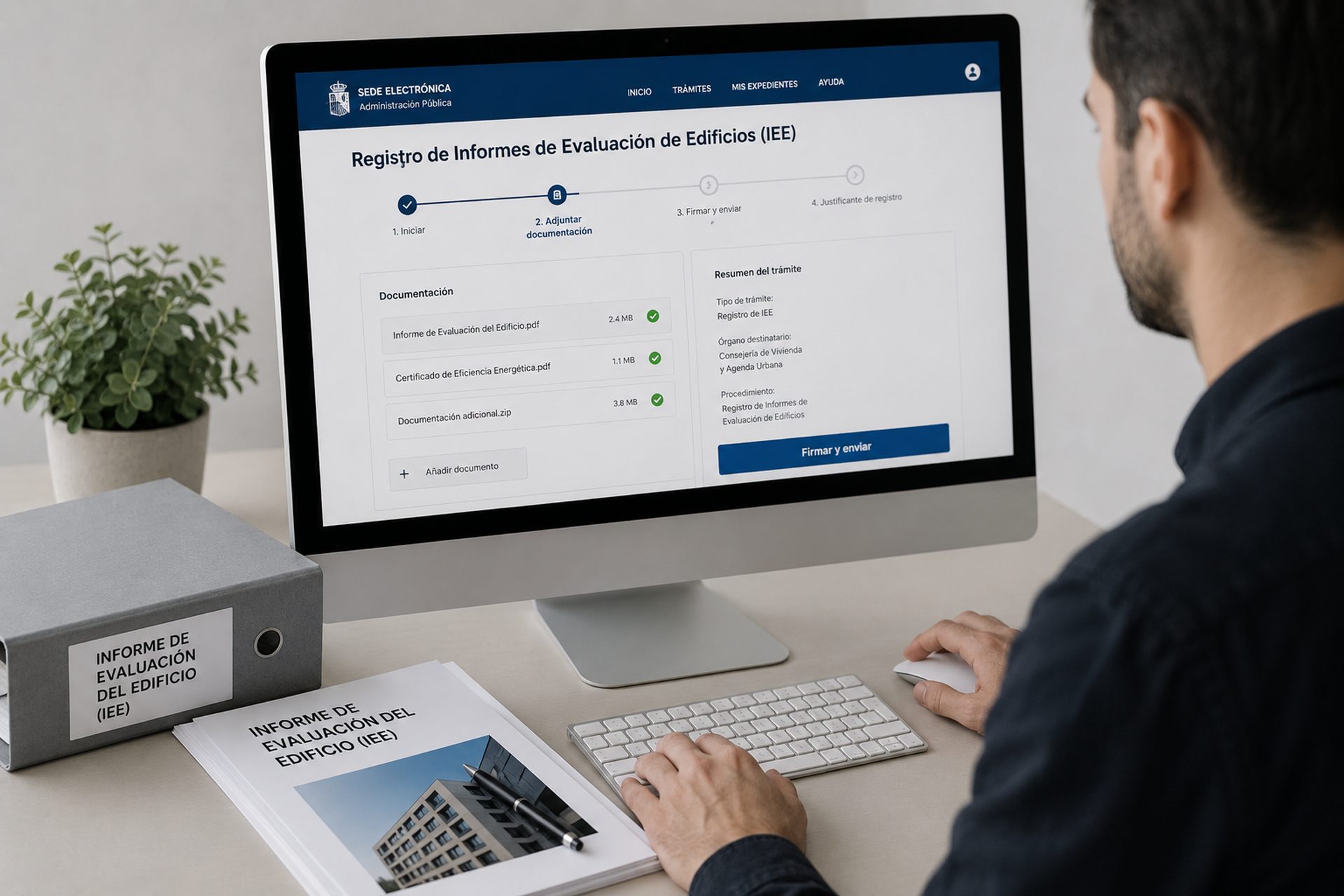Registro del informe en la sede electrónica de la administración
